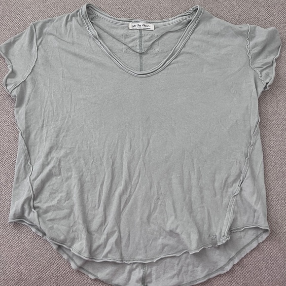 Free People Bring It Home Tee in Limestone Sage - Picture 4 of 6